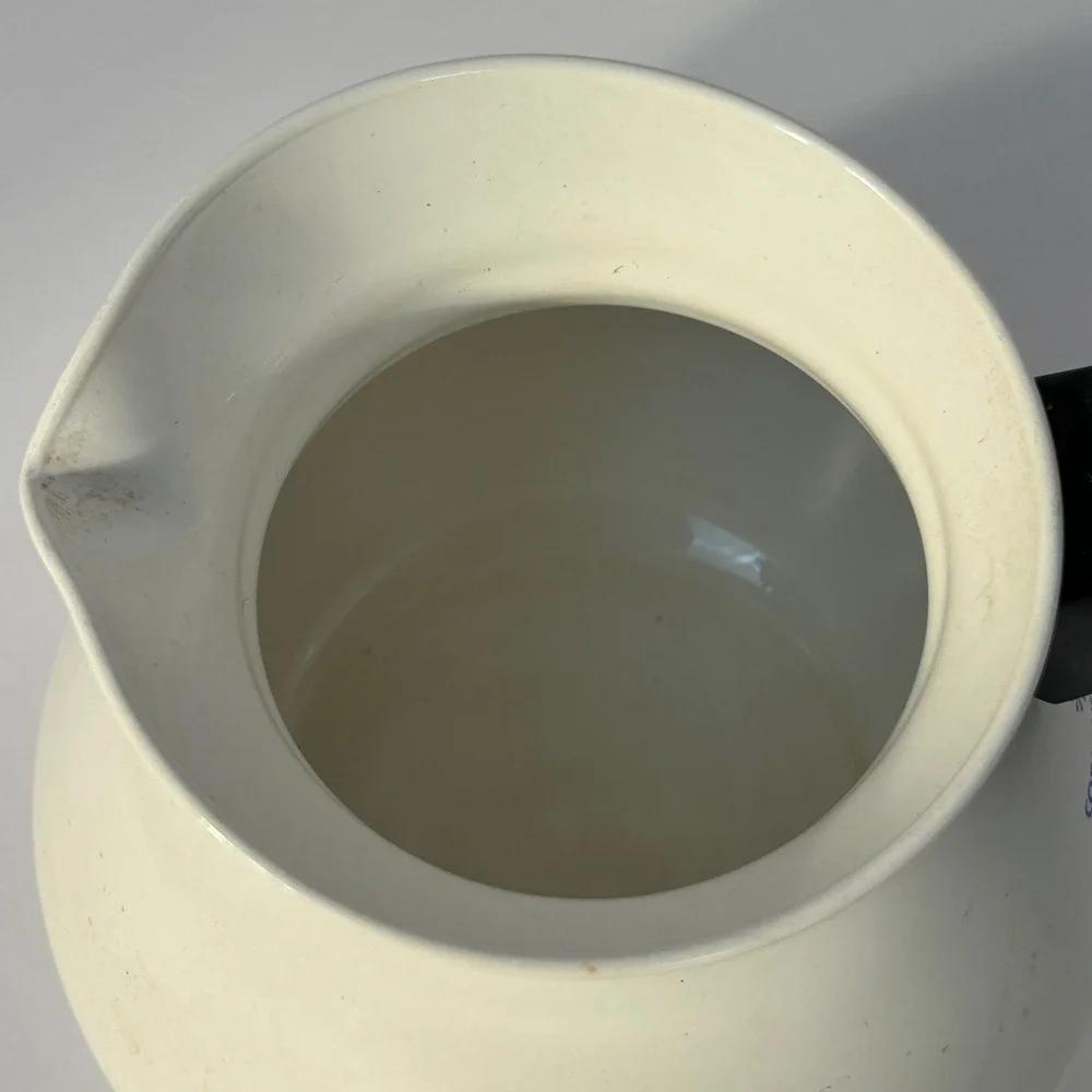 Corning Ware 6 Cup Coffee Pot Perculator‎ White Blue Floral Handle